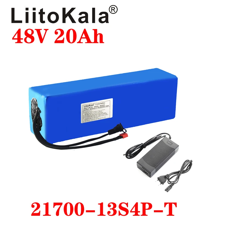 LiitoKala Original 48V 20AH Ebike แบตเตอรี่48V 1000W สำหรับแบตเตอรี่ไฟฟ้าจักรยานสำหรับจักรยานที่มีประสิทธิภาพไฟฟ้าจักรยานแบตเตอรี่ XT60