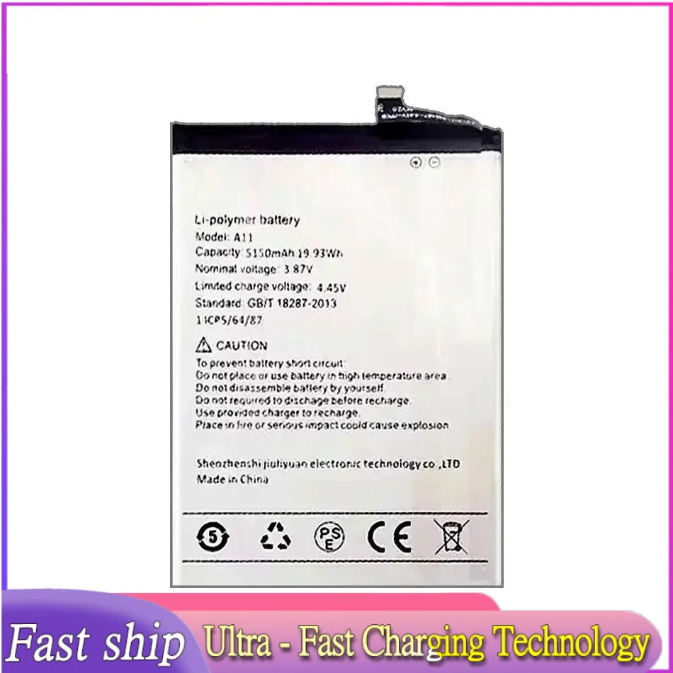 

High Performance For Umi Umidigi A11 5150mAh Mobile Phone Battery Safe