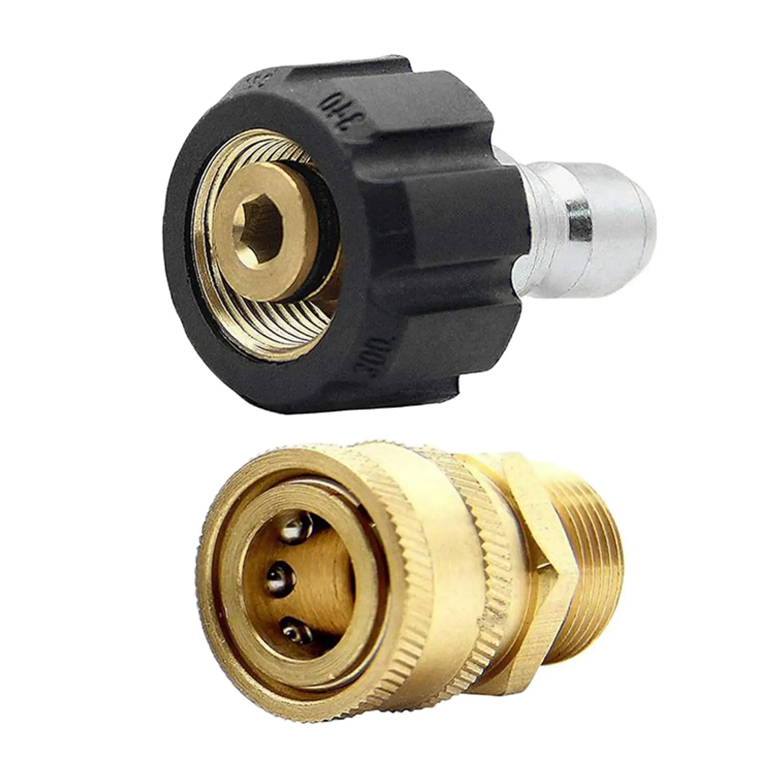 Adaptateur pour nettoyeur haute pression, M22 à 3/8 pouces, résistant à la rouille, durable, pour accessoires de nettoyeur haute pression, lavage de vitres de voiture