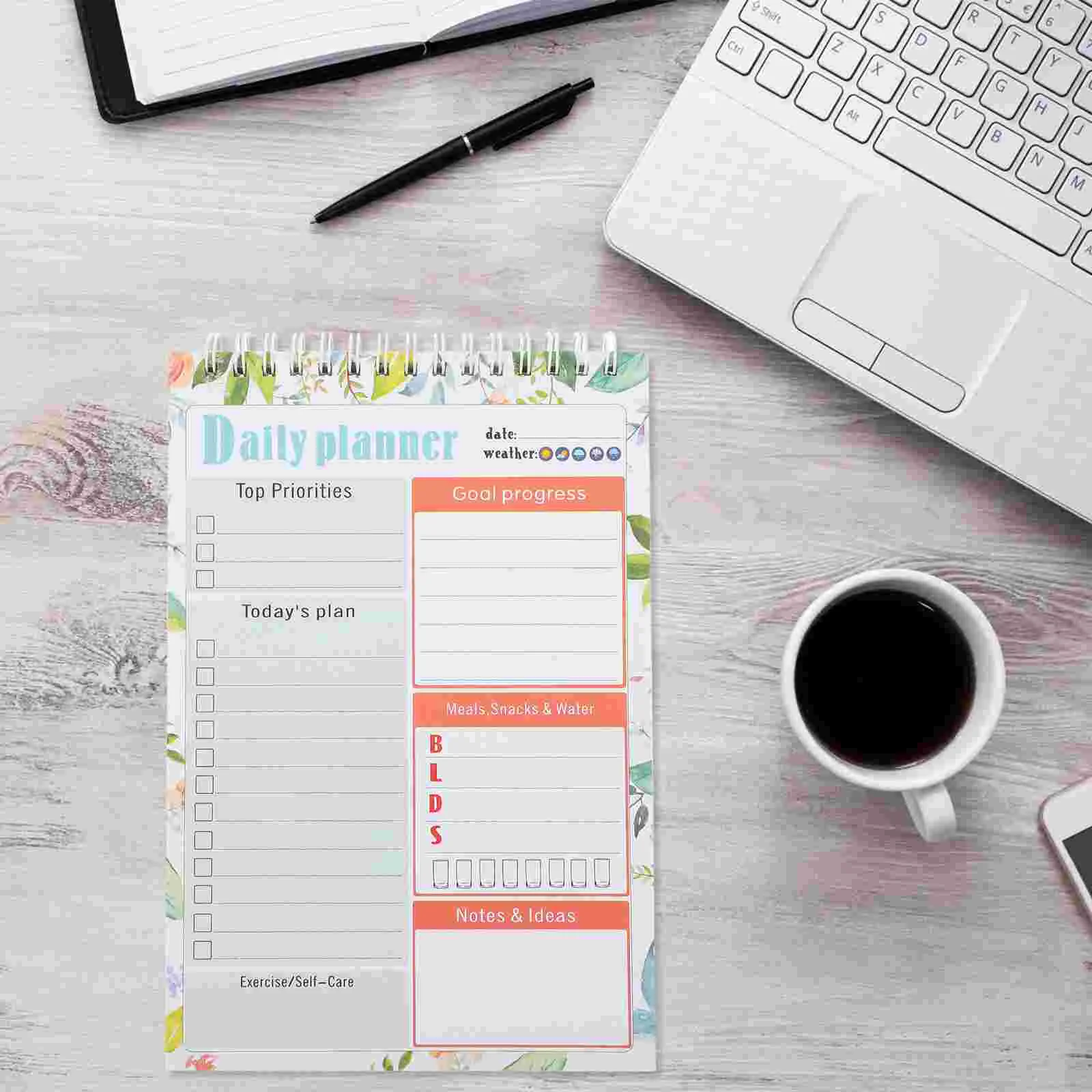 

Spiral Planner Thick Paper Memo Pad for Desk To Do Spiral To Do Notepad List Schedule Goals Daily Planner Notebook