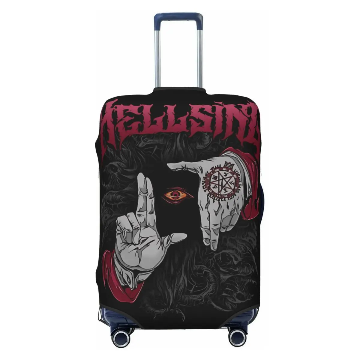 

Alucard Hellsing Suitcase Cover Travel Holiday Strectch Luggage Accesories Protection