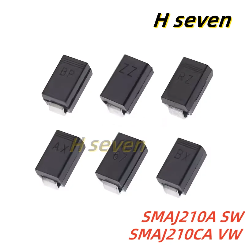 20pcs SMAJ210A SW SMAJ210CA VW Patch TVS Transient Transient-voltage-suppression Diode SMA DO-214AC 210V