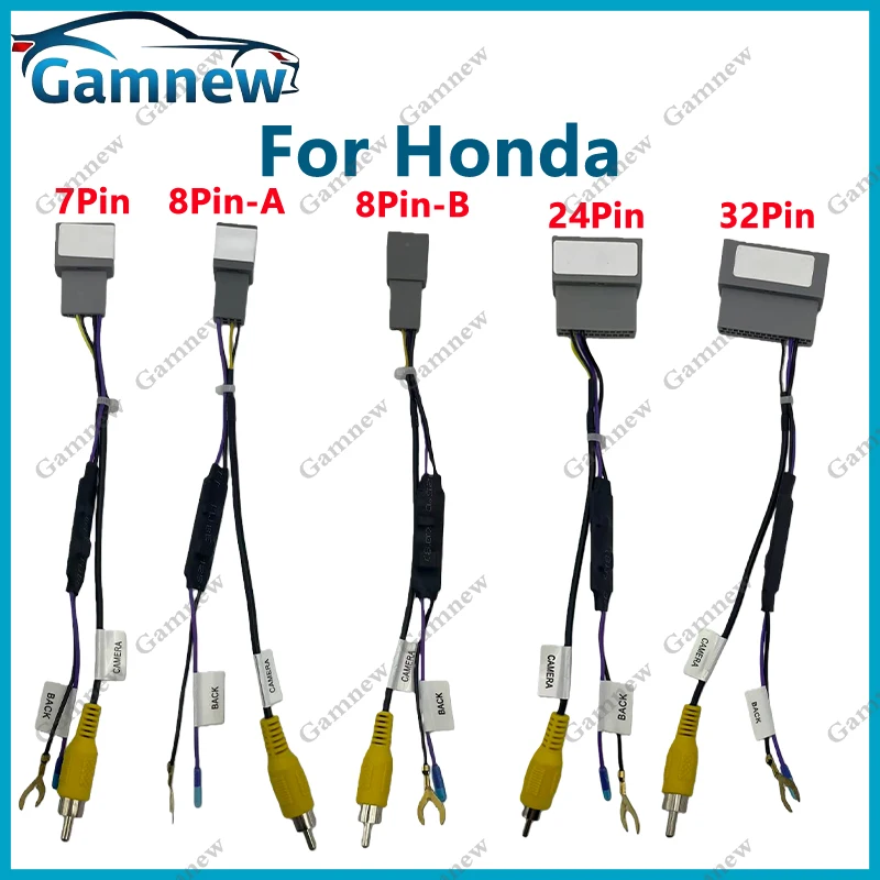 Adaptador de cableado de Cable de retención de cámara de marcha atrás trasera de coche para Honda Civic CRV BRV Freed Fit Odyssey