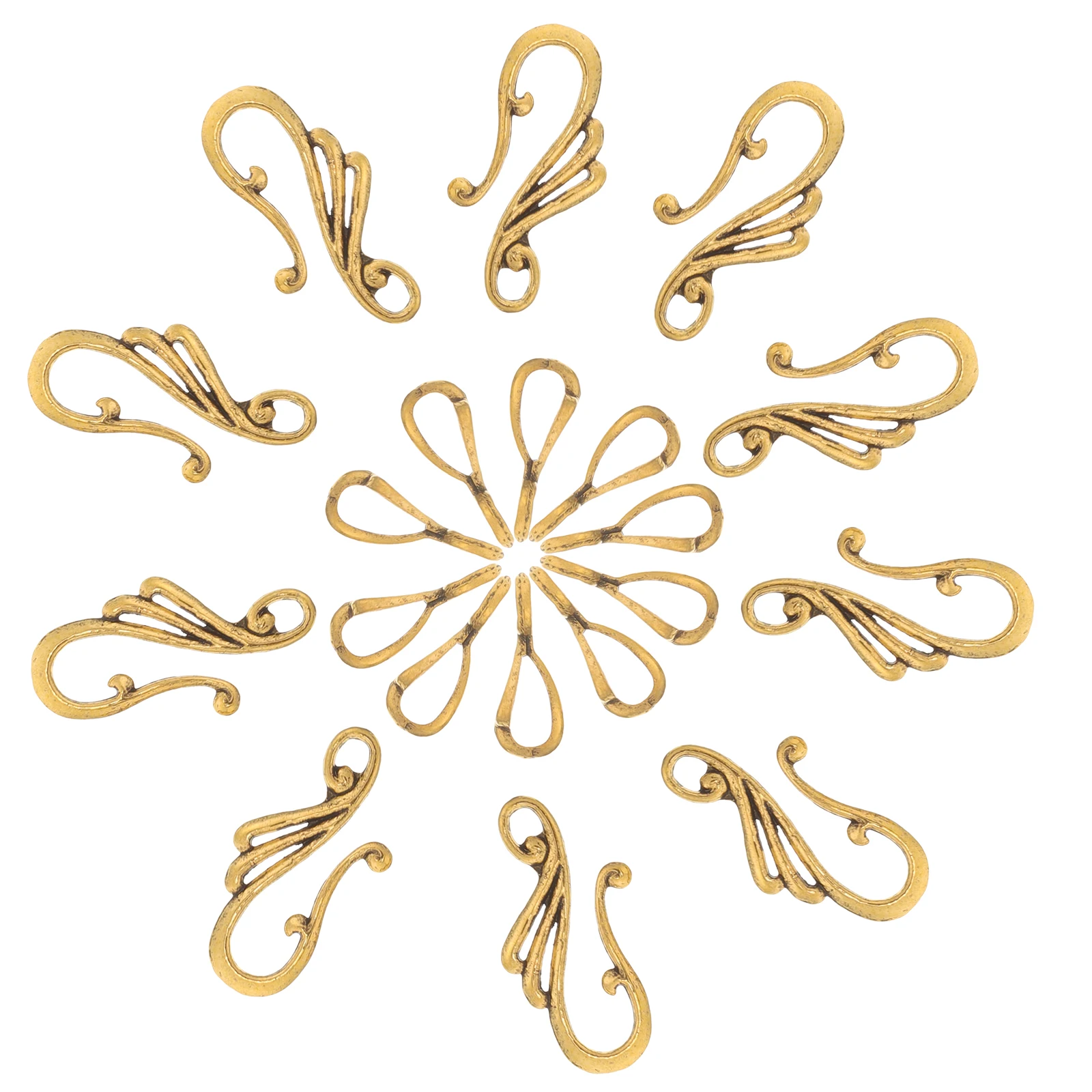 

10 Sets Zinc Alloy Musical Note Earrings Hooks Toggle Clasps Jewelry Making Supplies Bracelet Necklace Accessories