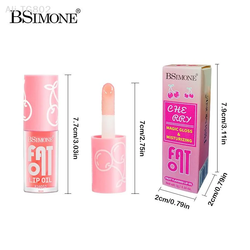 BSIMONE 1Pc リップオイルグロス保湿フルーツ風味の非粘着性プランパー長期持続修復プライマーリップクリーム化粧品