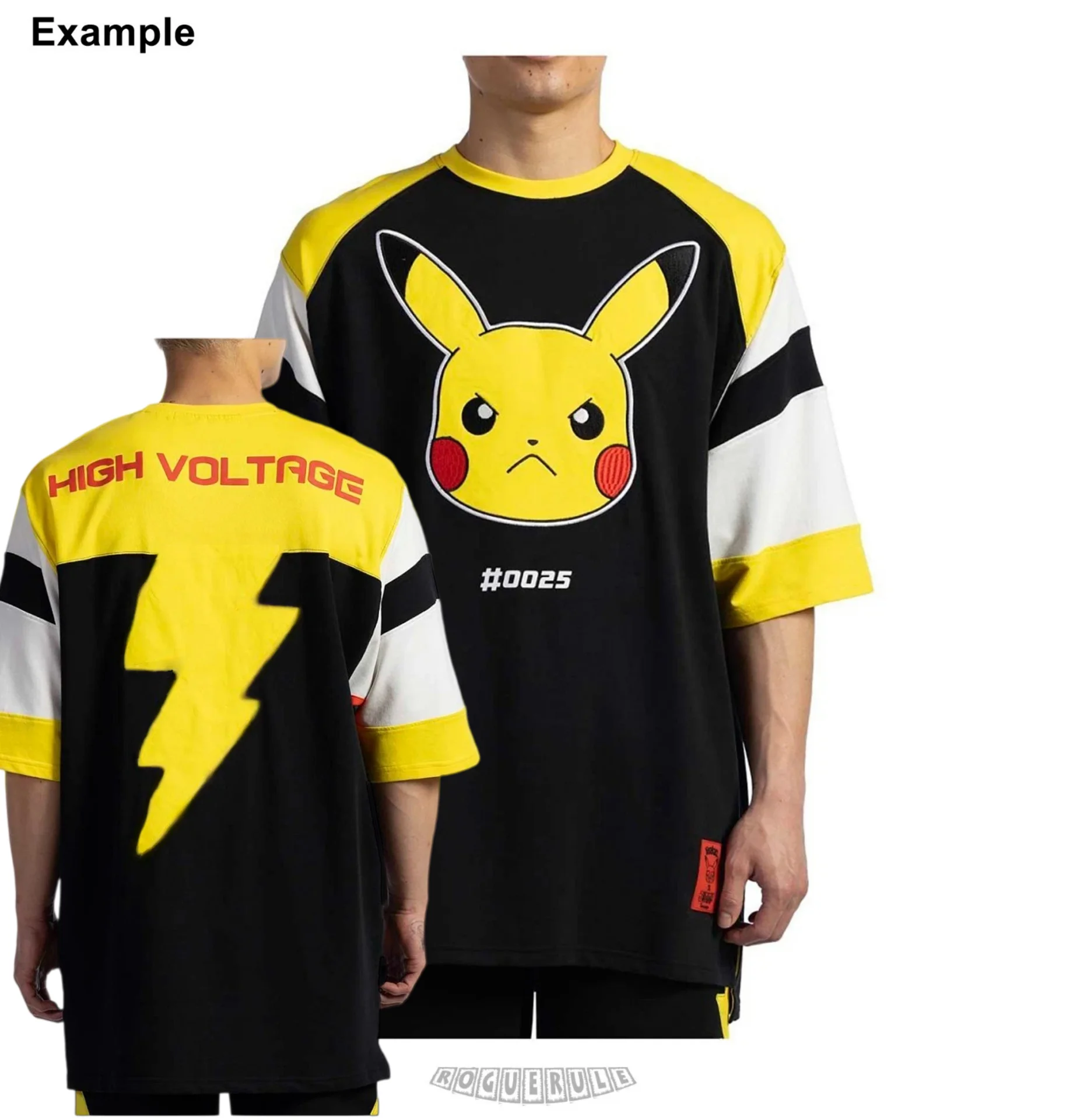 Men's Pokemon Pikachu High VoltagePrint T-Shirt Casual Short Sleeve Tee  Anime Fans & Streetwear Lovers Ideal Daily Wear