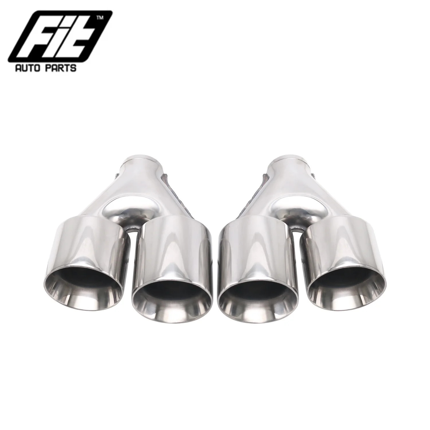 1PCS Stainless Steel Exhaust Tail Throat 2.5'' to 4'' outlet Auto Car Dual Exhaust Tip Exhaust Systems