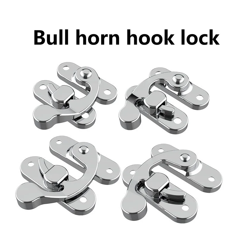 Buckle Horn Hook Lock Gift Packaging Wooden Box Box Buckle Retro Buckle Antique Accessories Fixed Buckle Buckle Buckle Buckle