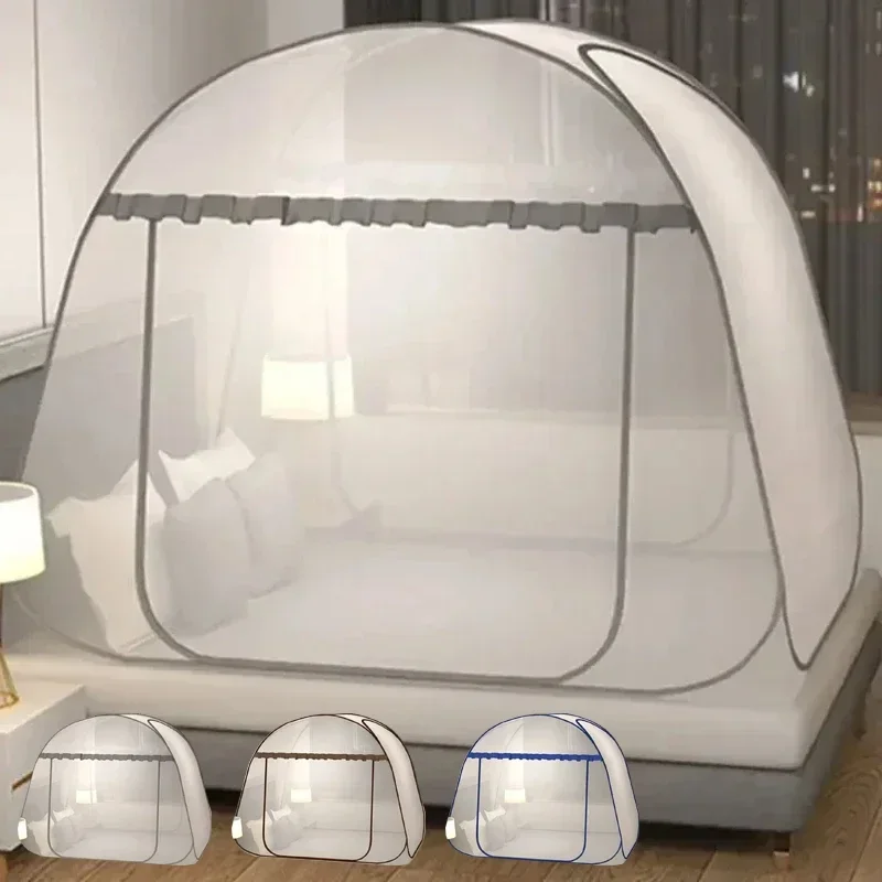 

1PC Mosquito Net Tent for Bed One-touch Square for King Size Bed Portable Folding Tents Bed Room Accesories Fall Prevention
