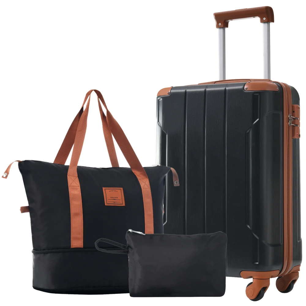 20 Inch Carry On Luggage Set 3 Piece with Spinner Wheels, Lightweight Hardshell ABS Suitcase for Weedend Getaways, Business Travel