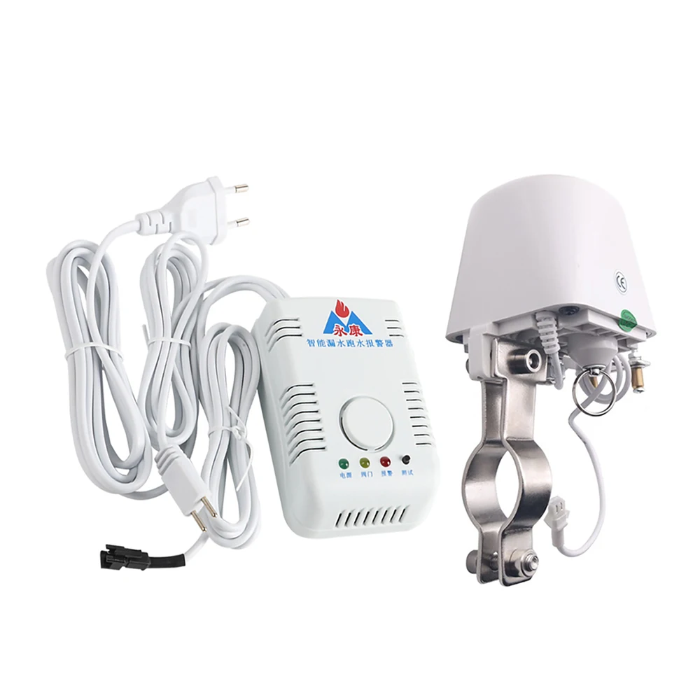 

Датчик сигнализации о протечке воды с высокочувствительным зондом и манипулятором с автоматическим отсечным клапаном 1/2 дюйма для безопасности домашних трубопроводов