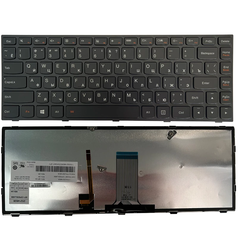 New Russian RU Laptop Keyboard for Lenovo ideapad B40 B40-30 B40-45 B40-70 B40-80U Z40 Z40-70 Z40-75 Flex14 Flex14AP-IFI backlit