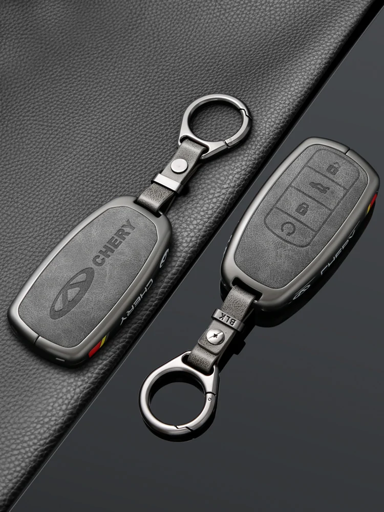Autozubehör Schlüsselanhänger aus Zinklegierung und Leder für Chery JAECOO Omoda 5 Tiggo 7 8 9 Plus Pro Arrizo 6 8 – Detail 3