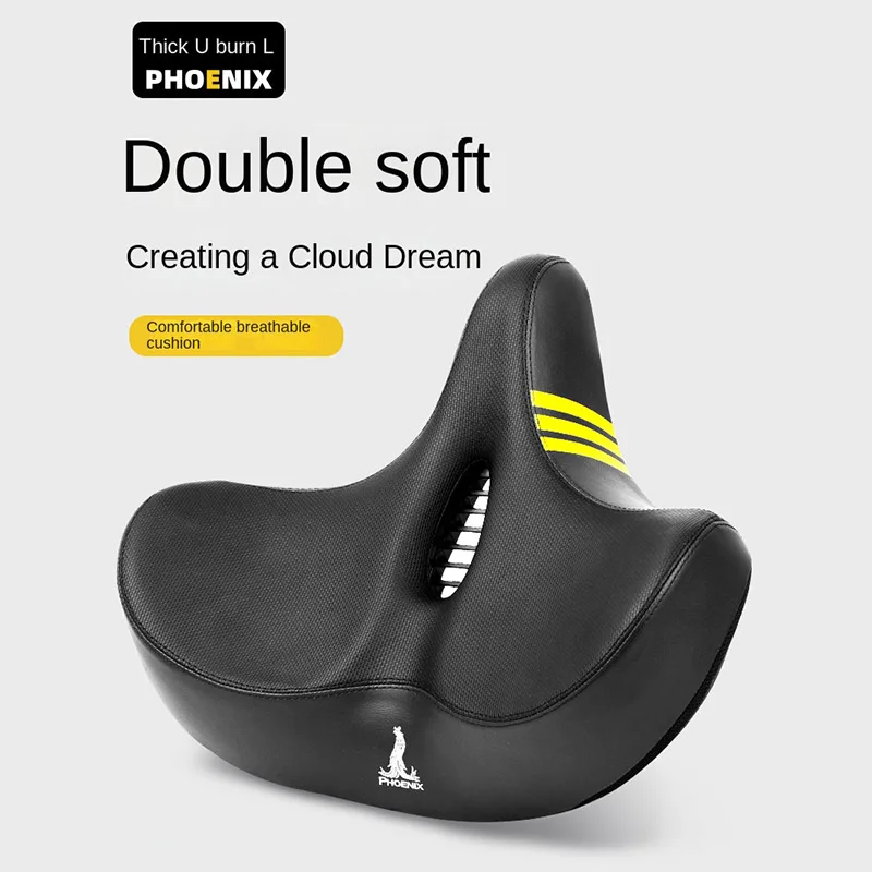 XunTing – coussin de selle de vélo étanche, siège de Surface en cuir, vélo de montagne, absorbant les chocs, accessoires de vélo creux