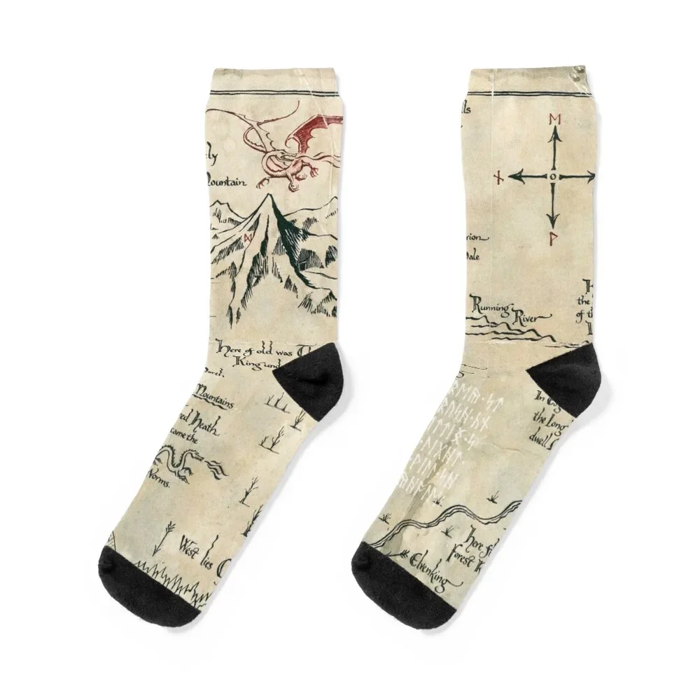 

Map of Middle Earth Socks Climbing Children's loose funny sock Men's Socks Women's