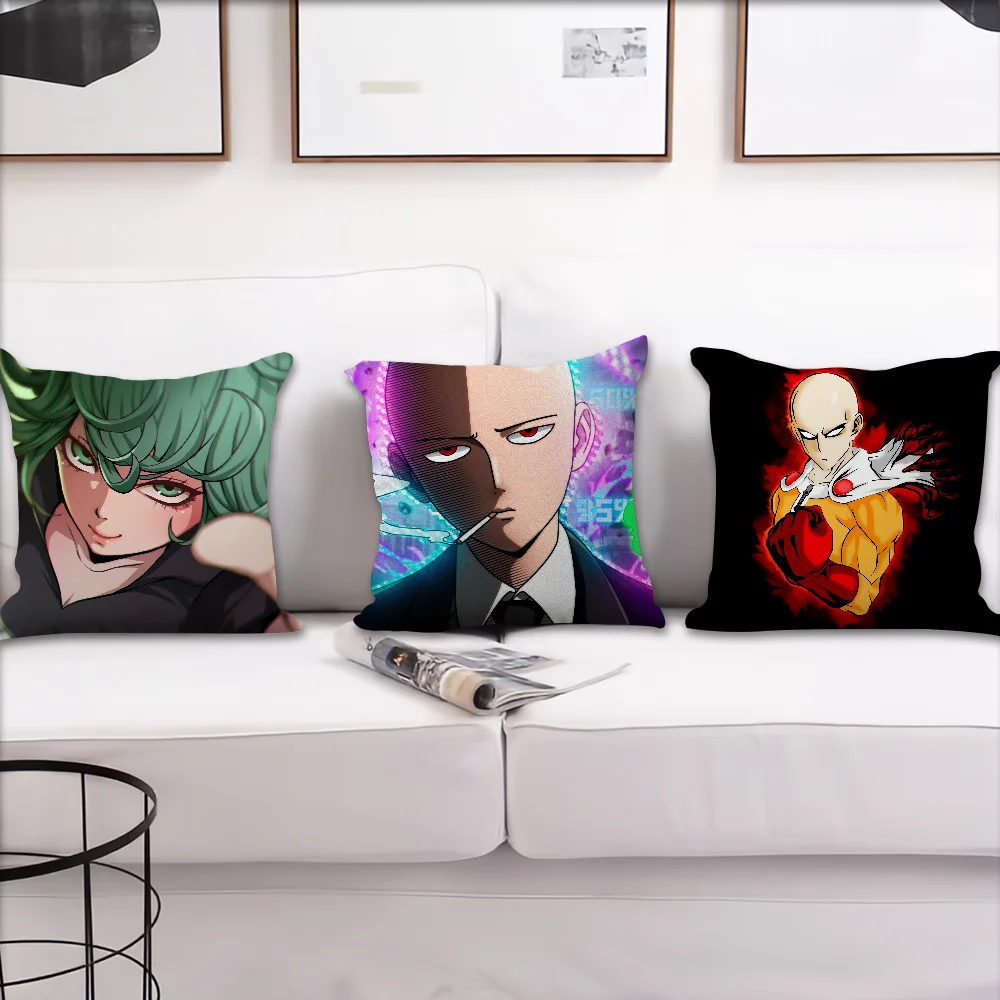 cushion S-Saitama Tatsumaki Anime cover Pillow Case Room Bedroom O-One Sofa Living Backrest Car Man Square Punch Headboard