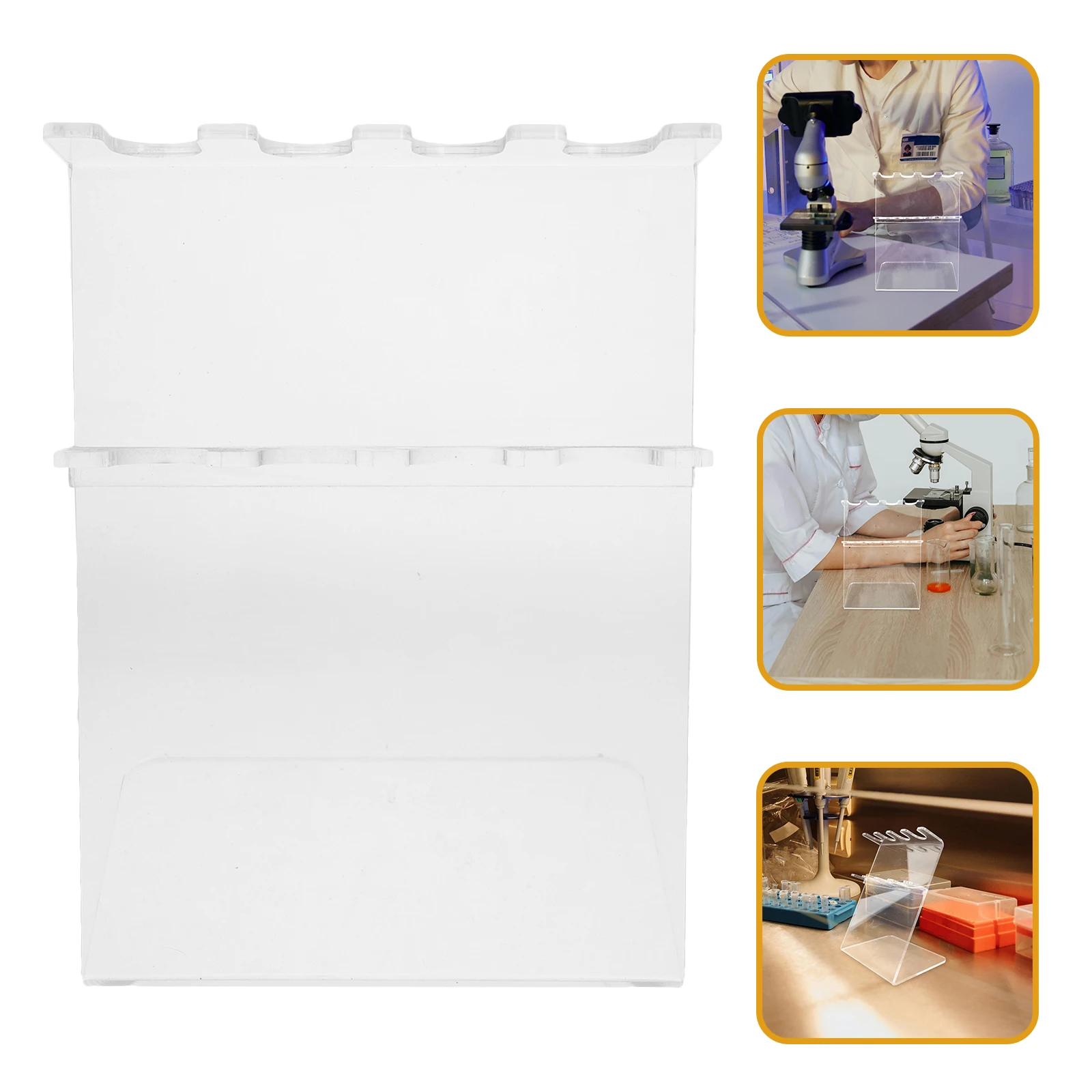 

4 Slots Laboratory Pipette Plastic Pipette Holder Scientific Tube Rack Space Saving Sturdy Support Easy Installation Multi-Layer