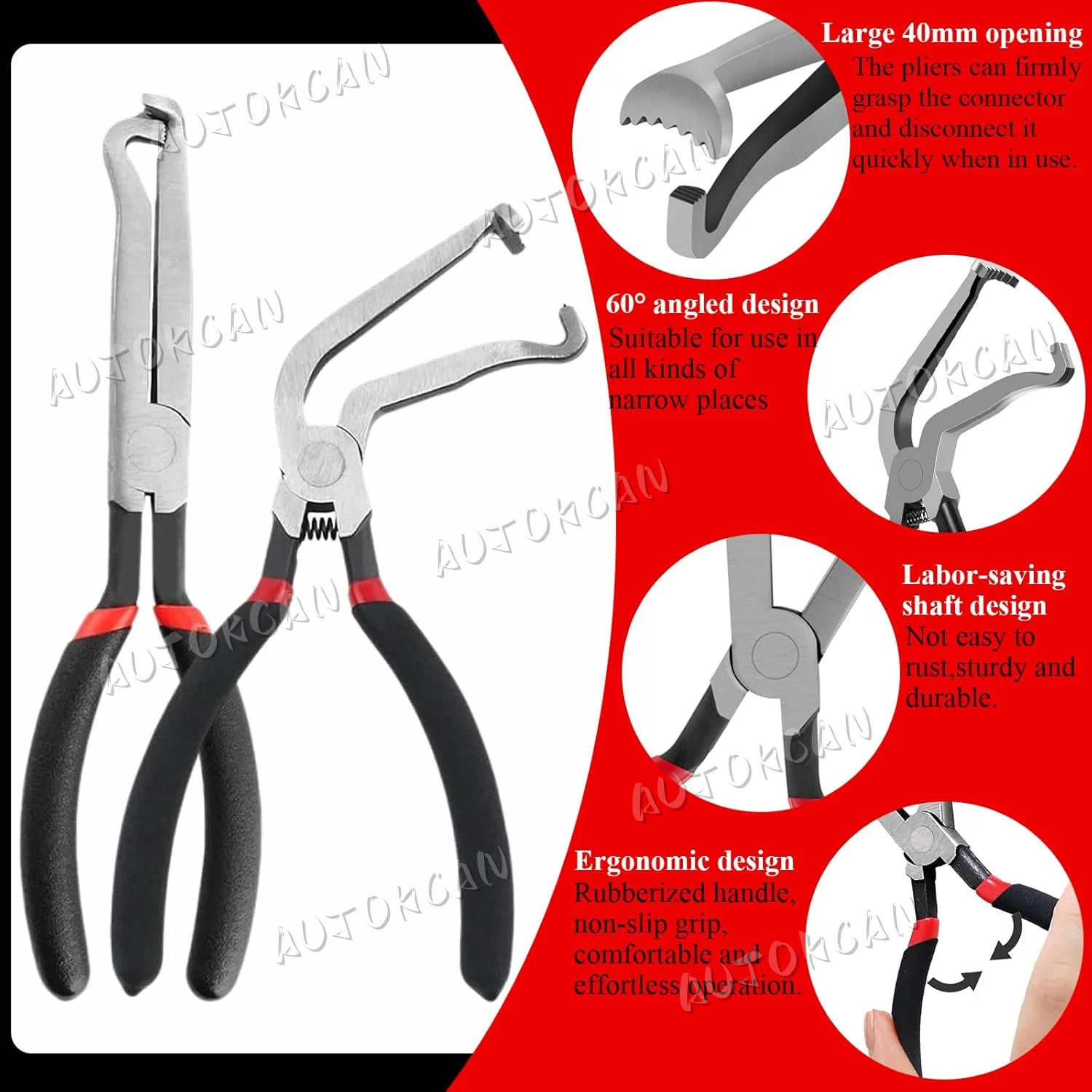 Electrical Disconnect Pliers Automotive Connector Separator Plug Removal Kit Connector Separator for Cars Trucks SUVs