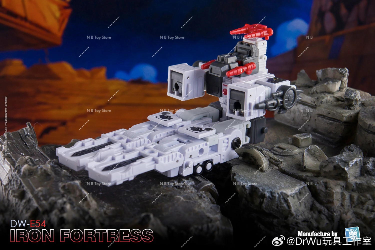شخصية Dr.Wu Transformation IRON FORTRESS Metroplex Mini Action - هدية قابلة للجمع DW-E54 DWE54 DW-E54B متوفرة في المخزون