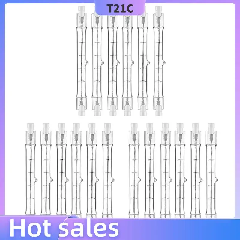 

T21C R7S Halogen Light Bulb 118Mm 200W 230V Halogen Rod R7S Halogen Bulb R7S Dimmable Halogen Rod Lamp Lights 18Pack