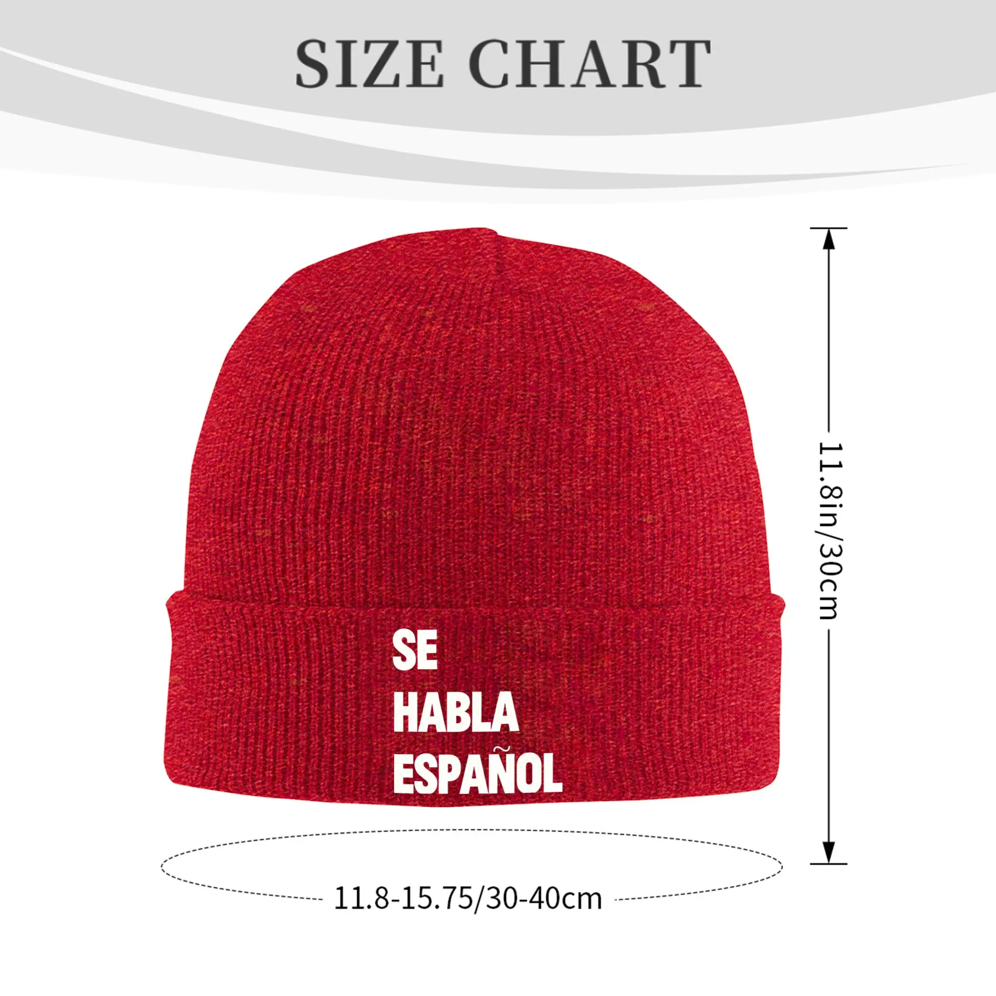 Men Women Cuff Beanie Se Habla Español Make Spain Great Again Accessories Winter Warm Skullies Knitted Caps  Bonnet Knit Hat