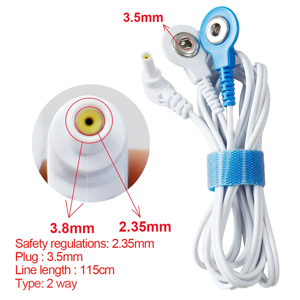 Electric Shock Wires Cable Electrotherapy Electrode Lead For Tens Massager Pulse Therapy Electrode Gloves Ems Muscle Stimulator