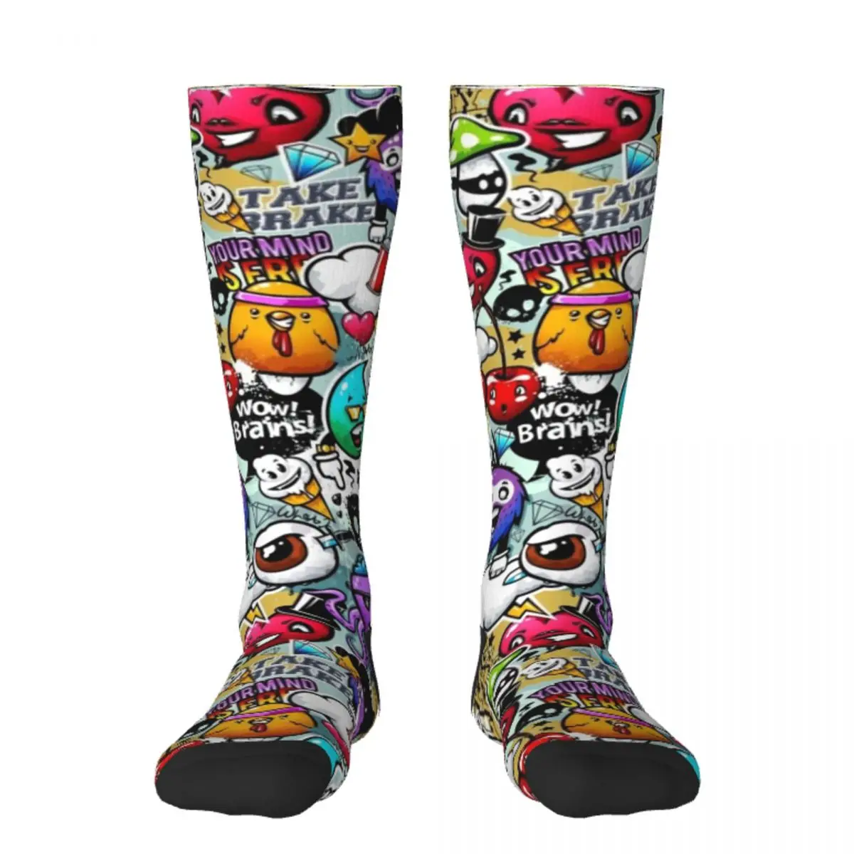 

graffiti fun Socks Rugby new year funny gifts Designer Man Socks Women's