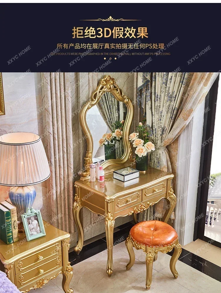 XXAdult Gold Vanity Desk Organizers Modern Beauty Bedroom Hotel Vanity Desk Storage Luxury  Furniture