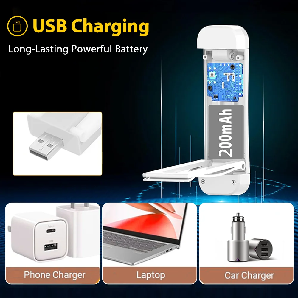مصغرة LED كليب كتاب ضوء أضواء القراءة المحمولة USB قابلة للشحن حماية العين ليلة مصباح لمبة مكتب المرجعية قراءة كتاب مصابيح