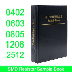 0402 0603 0805 1206 2512 SMD SMT Chip Fixed Resistor Assorted Kit 0R-20M Smd Samples Book