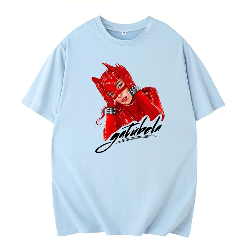 Gatubela Singer Karol G Short Sleeve Hip Hop Y2k Streetwear For Men And Women Gift For Fans T Shirt Clothing