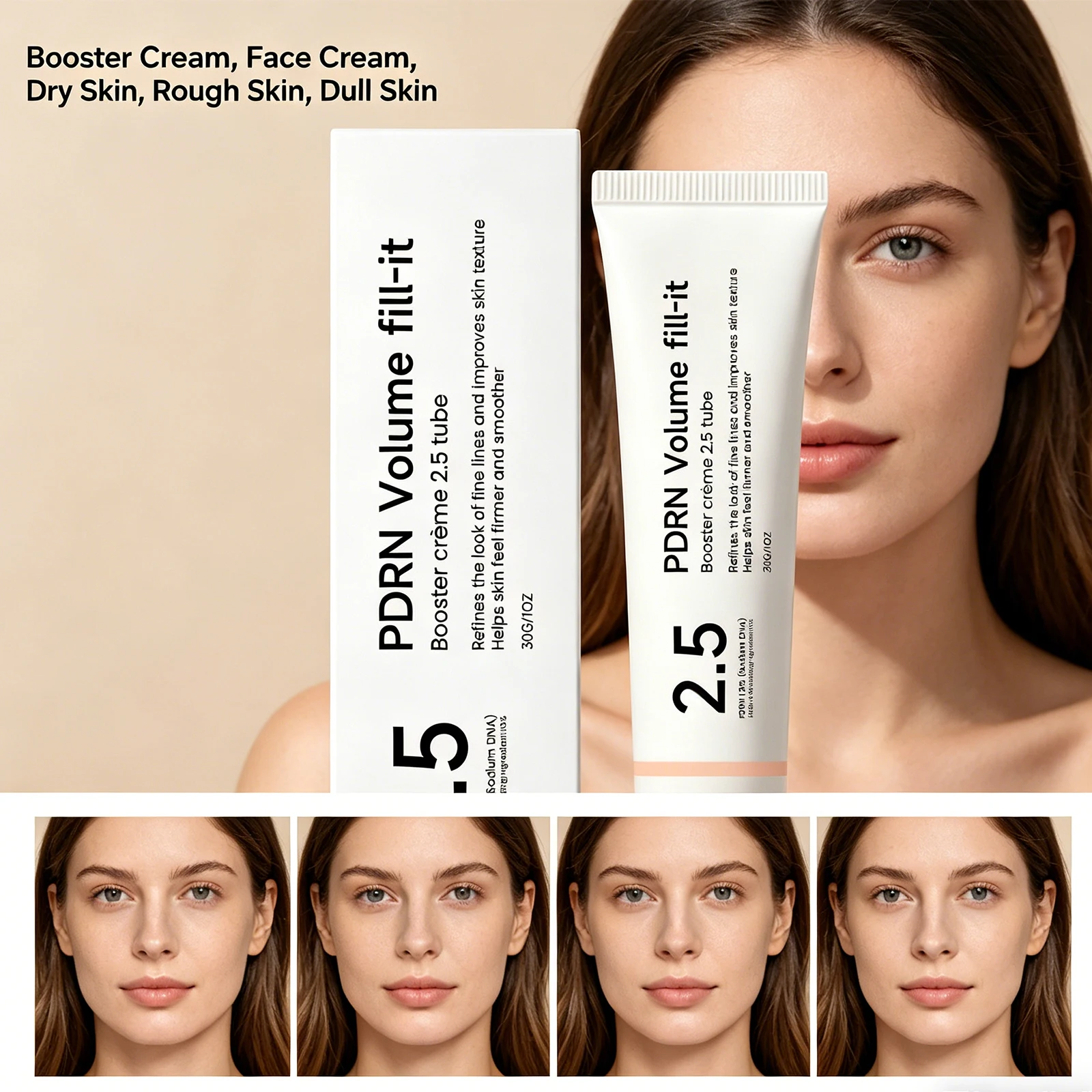 Sensitive Skin Face Hydrating Deep Moisturizing Smooth Plumping Cream Shrink Pores Firming Lifting Massage Repair Brightening