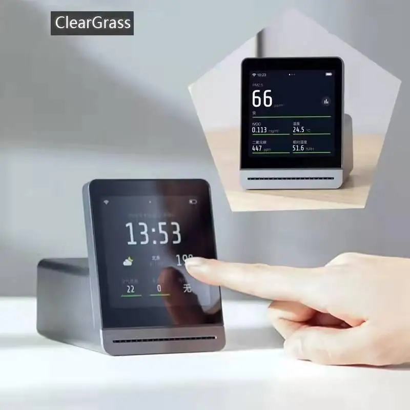 New Qingping ClearGrass Air monitor Retina Touch IPS Screen Mobile Touch Operation Indoor Outdoor Clear Grass Air Detector