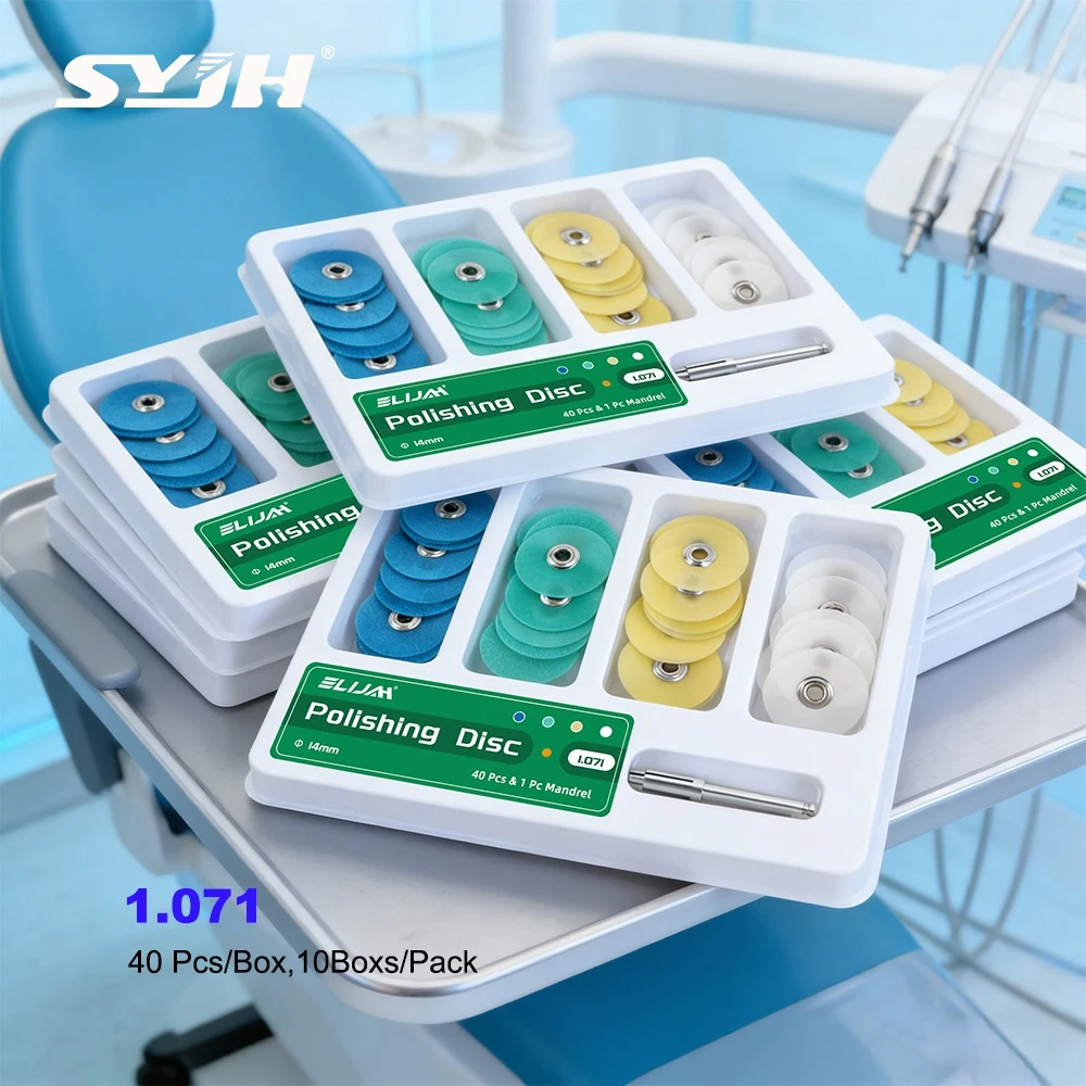 SYJH 10Box Dental 14mm Polishing Discs for Finishing & Polishing Composites Ceramics & Glass Restorations Dental Lab Consumables