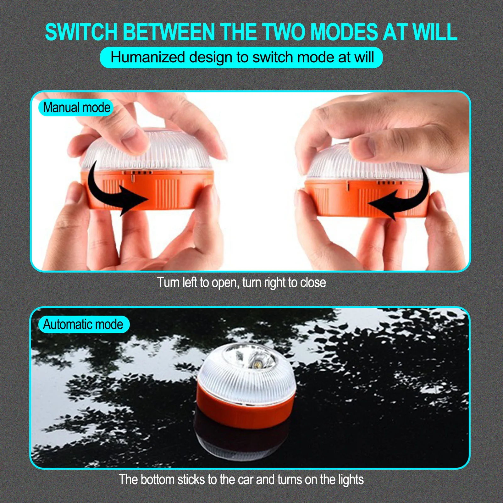 1 قطعة V16 ضوء الطوارئ سيارة قابلة للشحن المغناطيسي التعريفي LED ستروب مصباح يدوي سلامة حادث الطريق مصباح