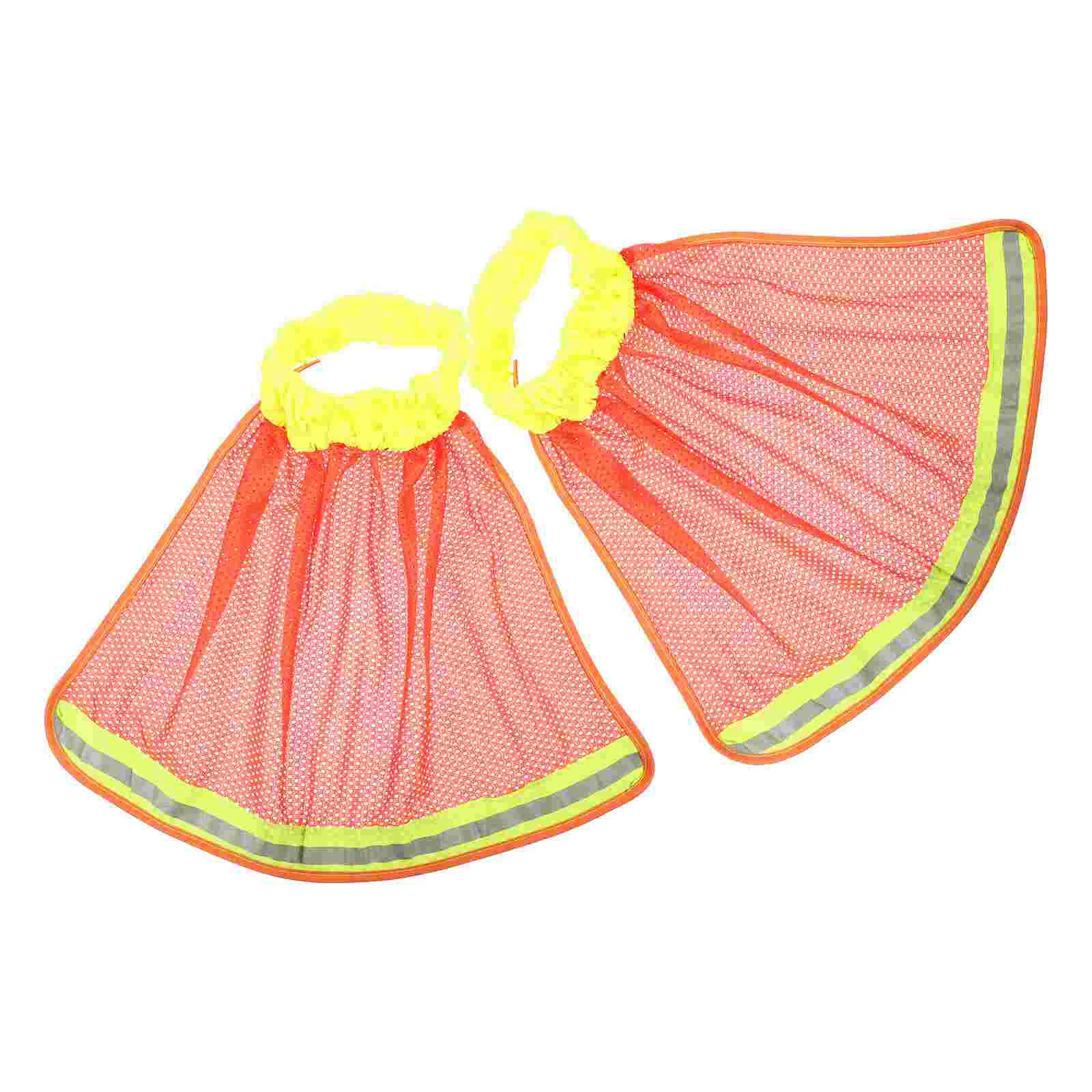 Safety Cover Hard Hat Neck Drape Sun Shade Reflective Cap Orange Net Curtain