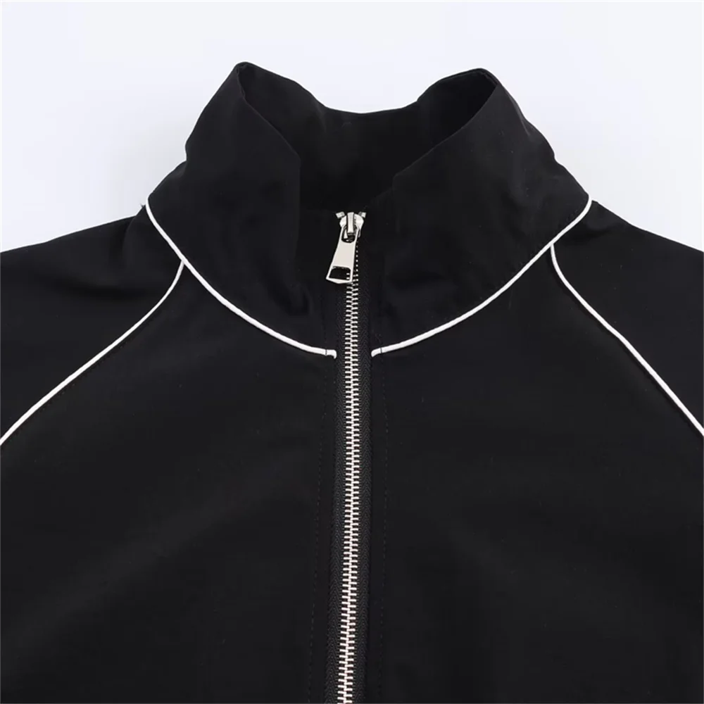 Autumn and Winter New Collection Women's Fashion Casual Long Sleeve Stand up Collar Zipper Nylon Puff Jacket Coat