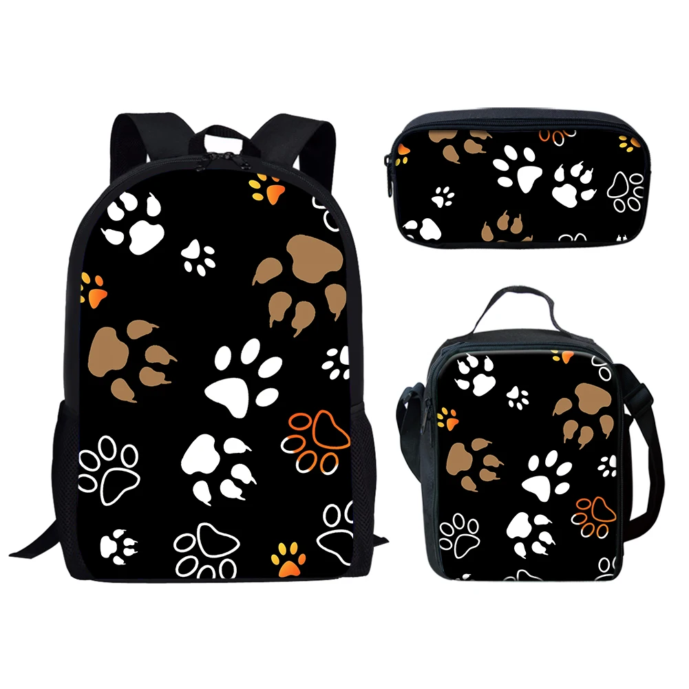 

Cartoon Animal Paw Design Footprint Women Large Capacity Bags for Teenager Boy Girl MenStudent School Bag Rucksacks for Laptop