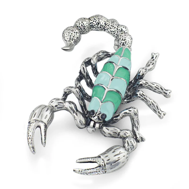 Personality Unique Brooch Crystals Enamel Scorpion Animal Brooches For Women Wedding Accessories Z007 image 3