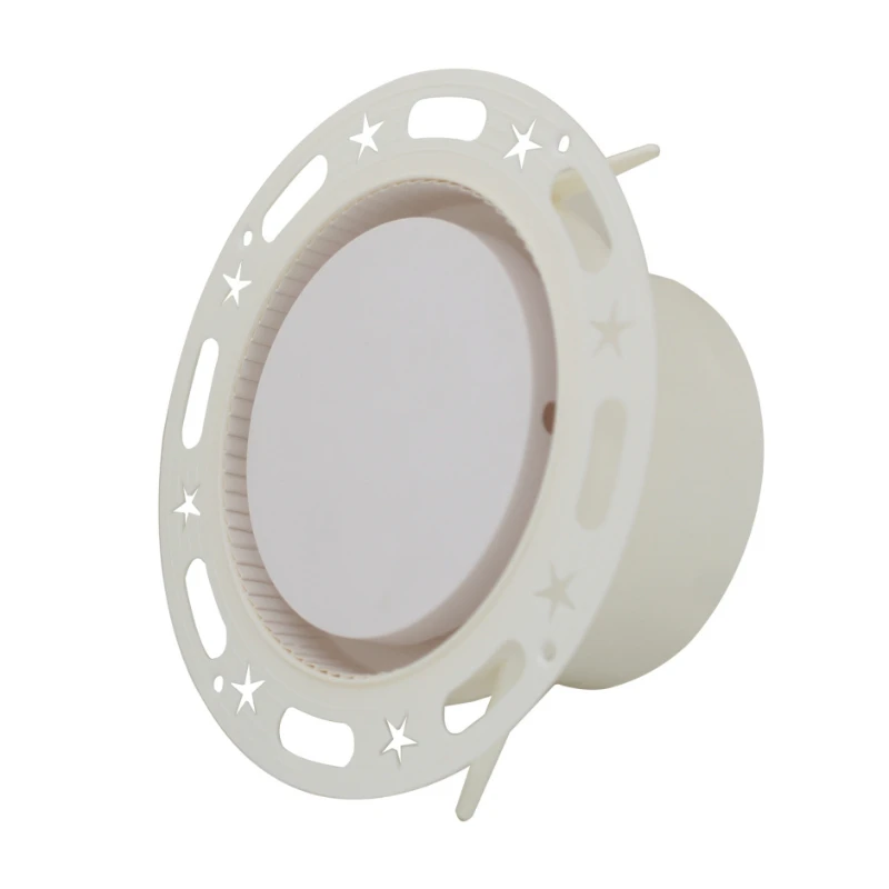 1PCS ABS Invisible Adjustable Air Vents for HRV Fresh Air System Ceiling Embedded Windless Spiral Air Vent Outlet 75/100mm Duct