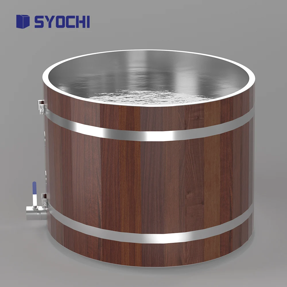 อ่างแช่น้ำเย็นแบบกันน้ำ ยี่ห้อ Syochi Steel and Wood Cedar รุ่นปี 2026 สำหรับแช่น้ำแข็ง