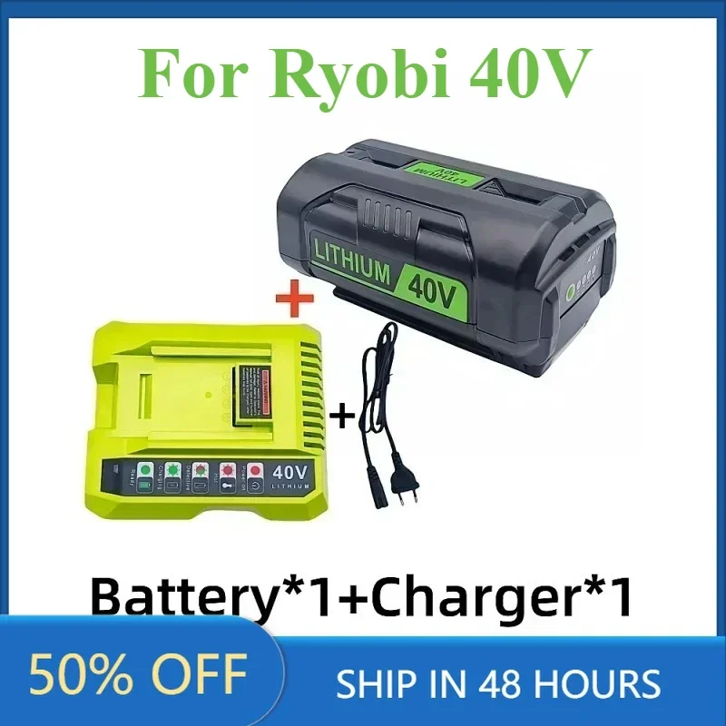 Для Ryobi 40 В Powertoolbattery 6.0Ah/8.0Ah литий-ионная аккумуляторная батарея Op4050 Op40401 Ry40200 Op4050a Ry40400 Ry40