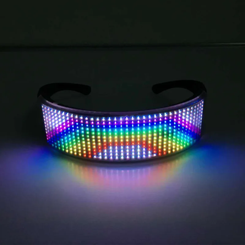 

Светодиодные очки для вечеринки, Bluetooth, для мужчин и женщин, ночной клуб, бар, DJ, сценическое шоу, одежда для глаз, светящиеся аксессуары для выступлений, рейв-наряд для взрослых