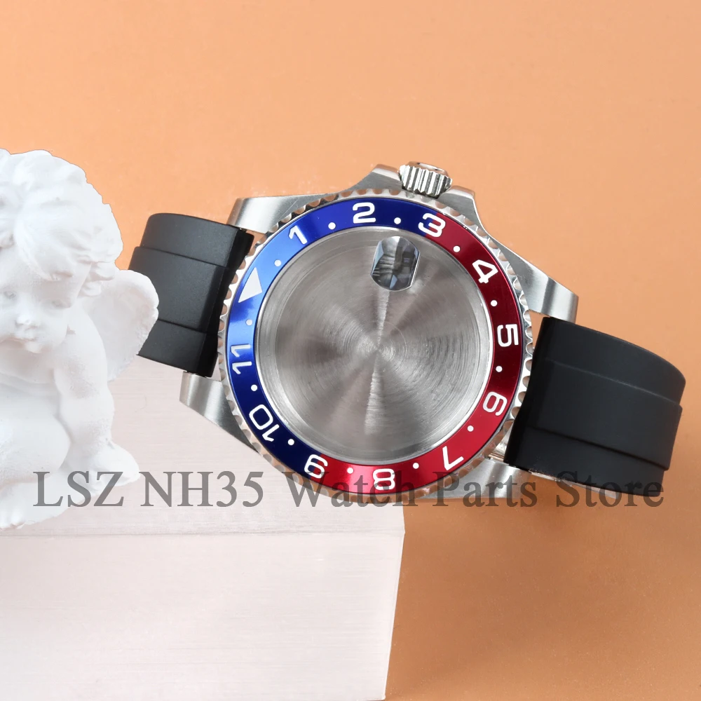 

Fit GMT 12 Hours Bezel 40mm NH35 Wathc Case Rubber Watchband For Seiko NH34 NH35 NH36 NH38 Automatic Movement 28.5mm Dial Part