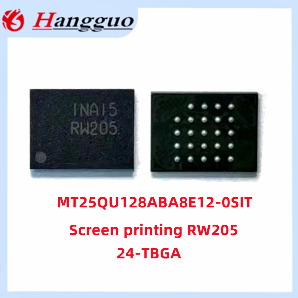 2 pçs/lote Original MT25QL128ABA8E12-0SIT RW203 MT25QU128ABA8E12-0SIT RW205 MT25QU128ABA8E12-0AAT RW229 24-TBGA chip de memória IC