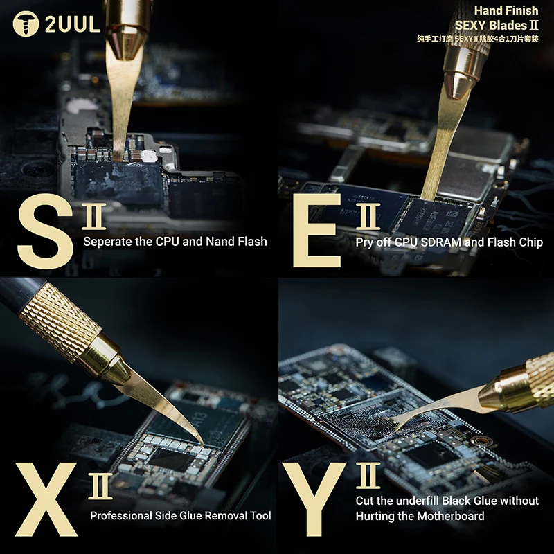 

2UUL DA61, набор сексуальных лезвий с ручной отделкой, материнская плата, печатная плата, процессор, микросхема, средство для удаления клея, скребковый нож, средство для удаления клея