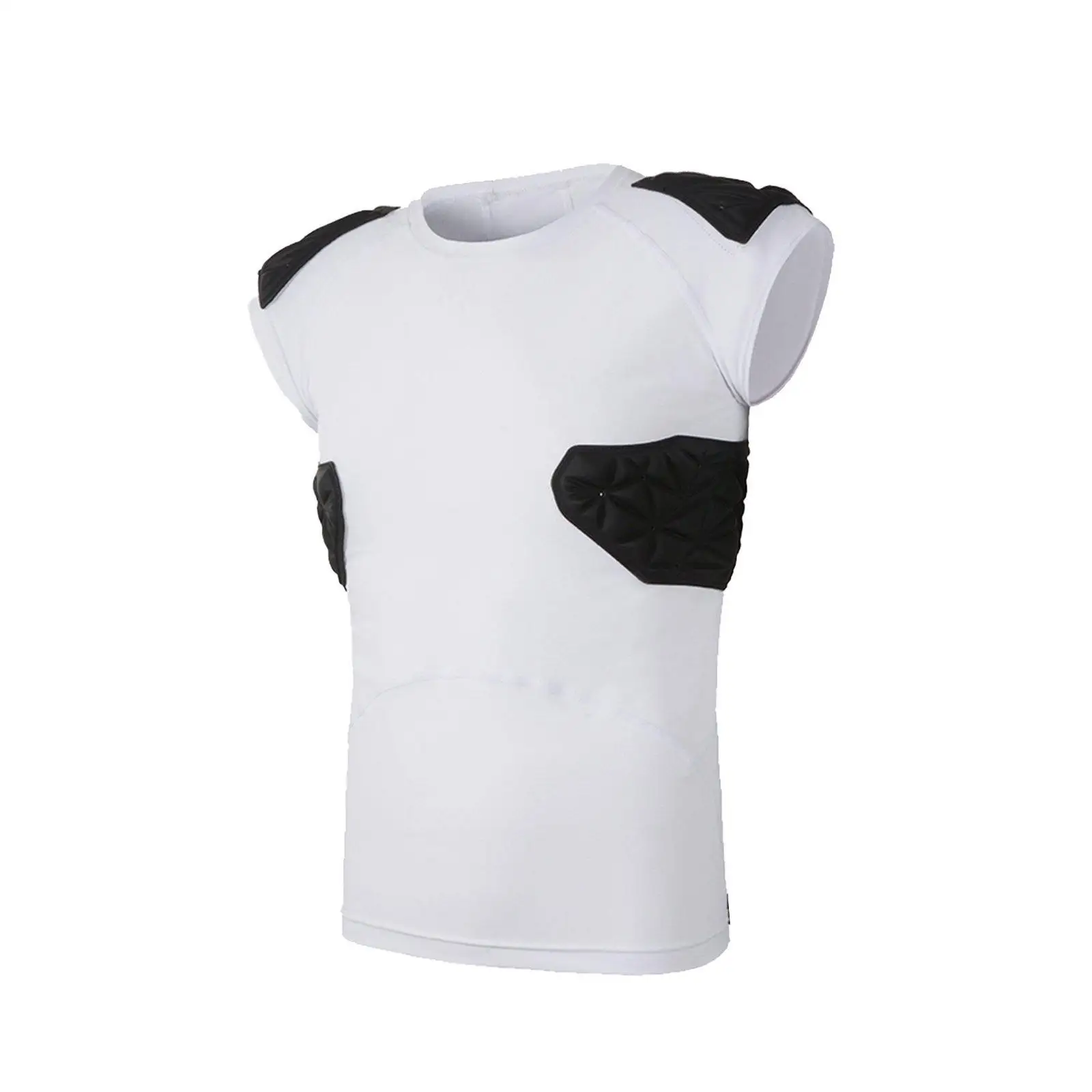Rugby Practice Jersey with Protective Chest Pads Protector for Men Football Training Gear for Intense Workouts