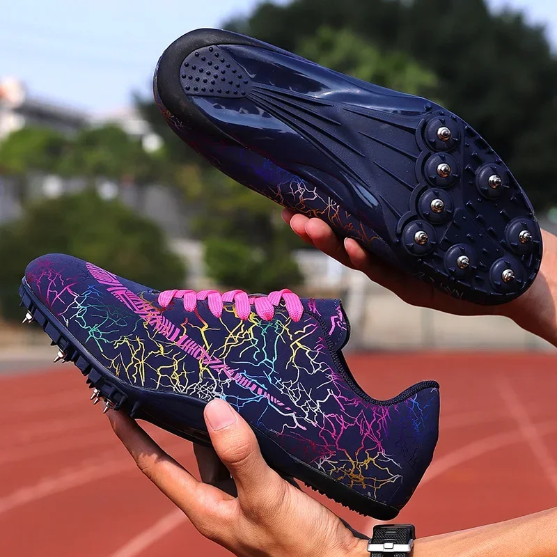 Mannen Atletiekschoenen Vrouwen Spikes Sneakers Atleet Hardlooptraining Lichtgewicht Race Match Spike Sportschoenen Maat 35-45