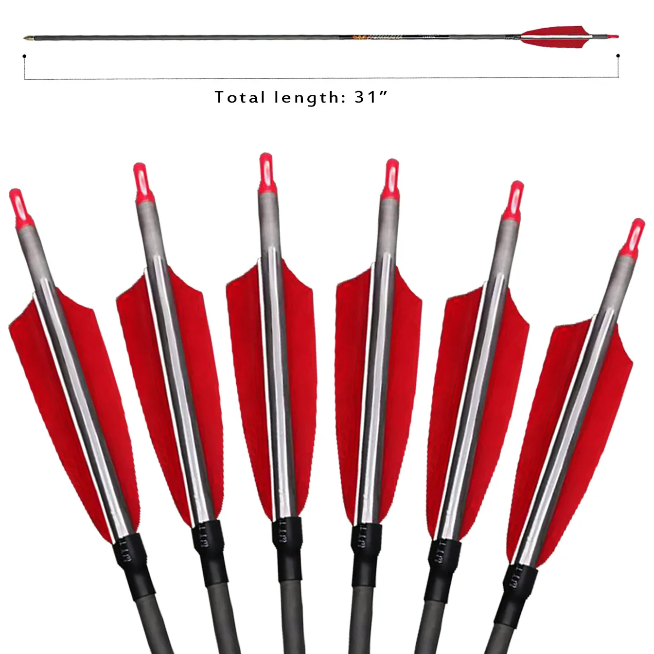 Imagem -06 - Pure Carbon Archery Setas para Caça e Tiro Spine Pena de Turquia id 6.2 mm 250 300 350 400 500 600 700 800 Pcs Peças 12