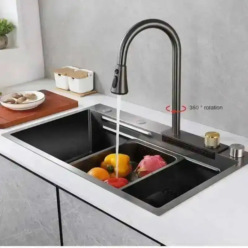 

Cup Nordic Digital Metal Kitchen with Sinks for Display Bar Counter Washer Smart Sinks Light Luxury Design Sink for Dining Room